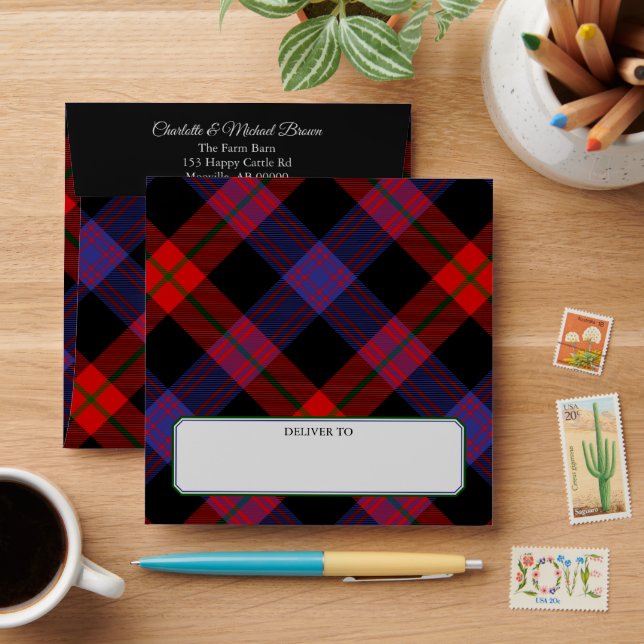 Enveloppe Clan Brown Tartan (Desk)