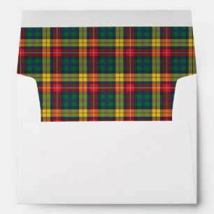 Enveloppe Clan Buchanan Plaid Tartan Motif
