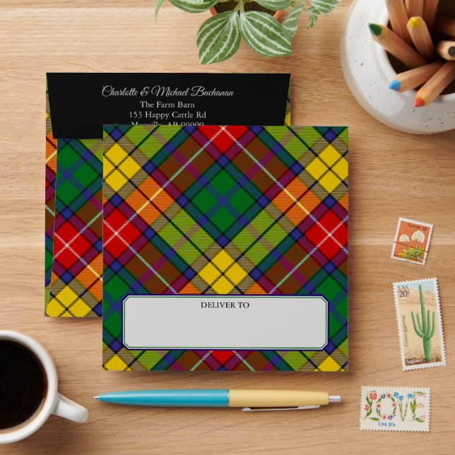 Enveloppe Clan Buchanan Tartan (Desk)