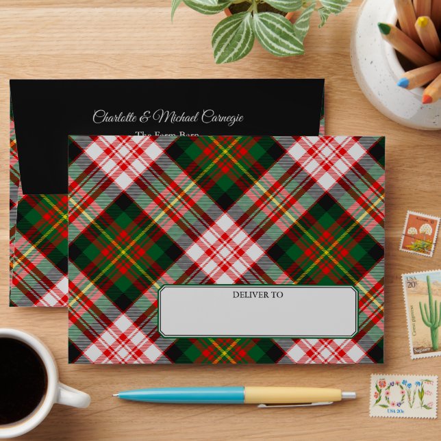 Enveloppe Clan Carnegie robe Tartan (Desk)