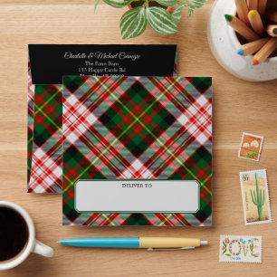 Enveloppe Clan Carnegie robe Tartan