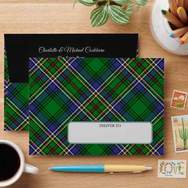 Enveloppe Clan Cockburn Tartan (Desk)