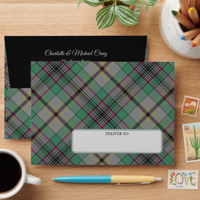 Enveloppe Clan Craig Tartan (Desk)