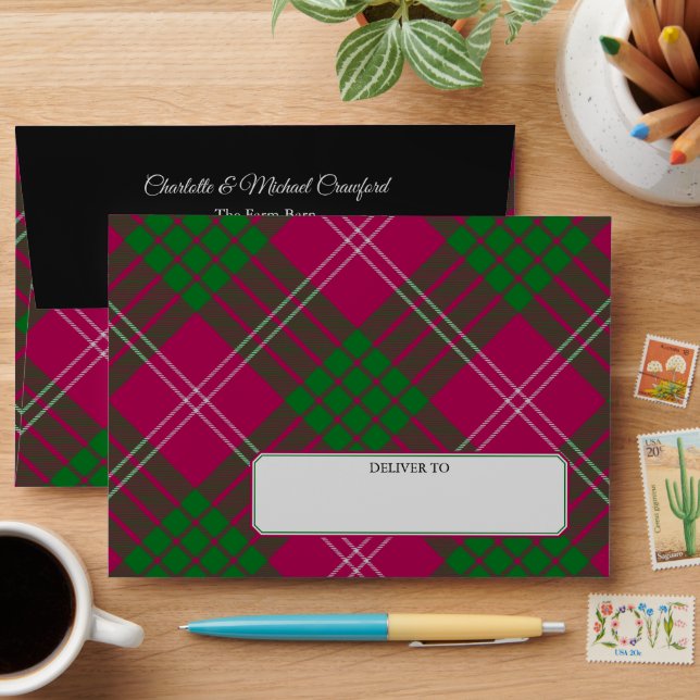 Enveloppe Clan Crawford Tartan (Desk)