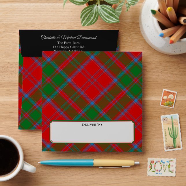 Enveloppe Clan Drummond Tartan (Desk)
