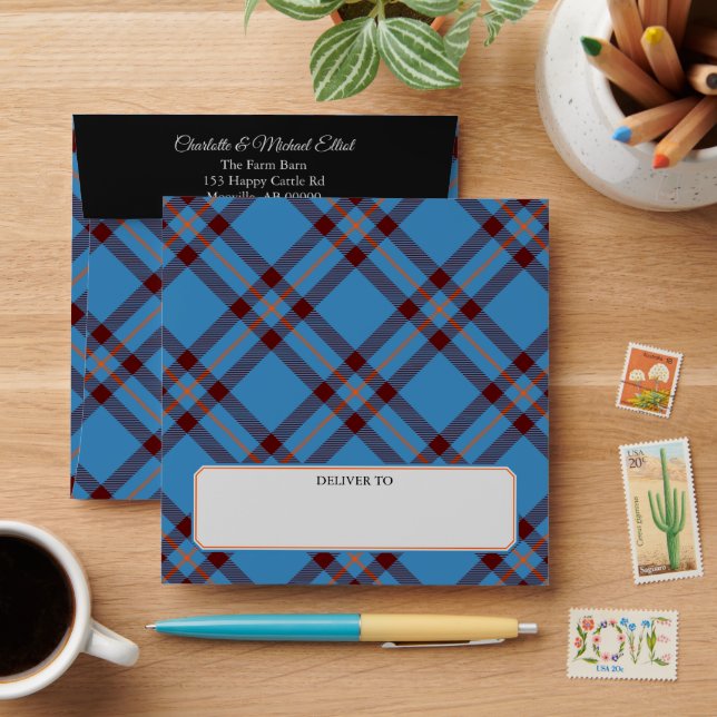 Enveloppe Clan Elliot Tartan antique (Desk)
