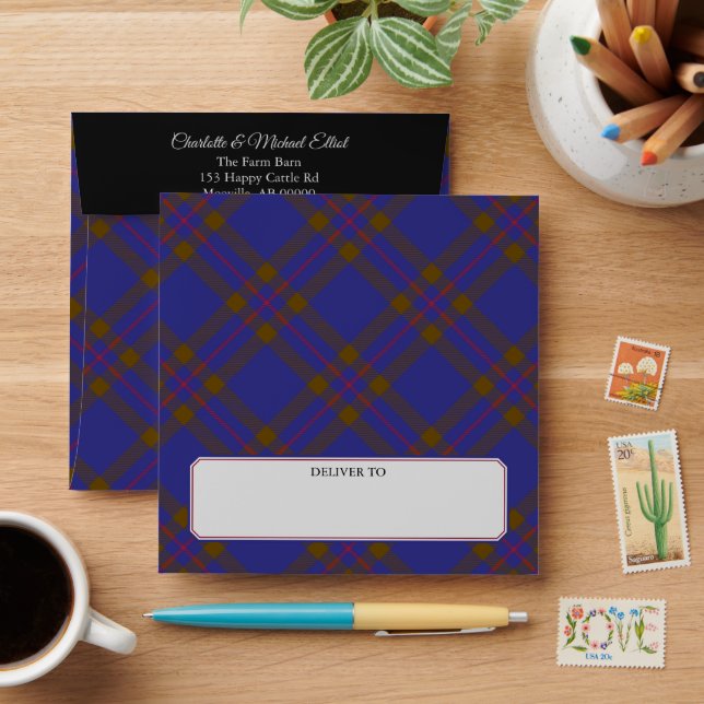 Enveloppe Clan Elliot Tartan moderne (Desk)