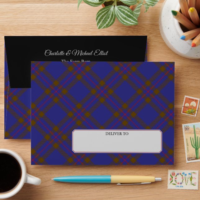 Enveloppe Clan Elliot Tartan moderne (Desk)