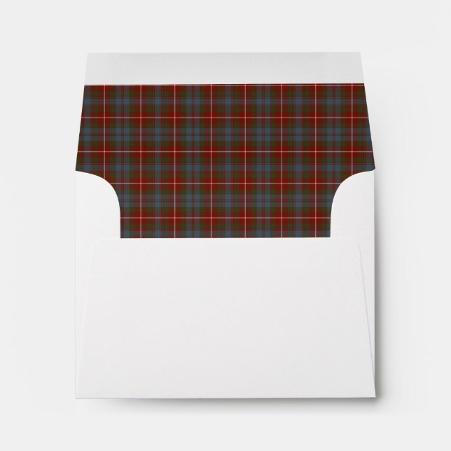 Enveloppe Clan Fraser de Lovat Patiné Tartan (Dos (Bas))
