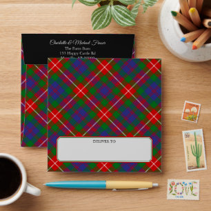 Enveloppe Clan Fraser de Lovat Tartan