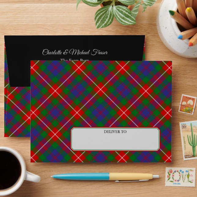 Enveloppe Clan Fraser de Lovat Tartan (Desk)