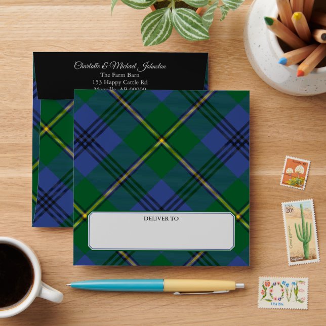 Enveloppe Clan Johnston Tartan (Desk)