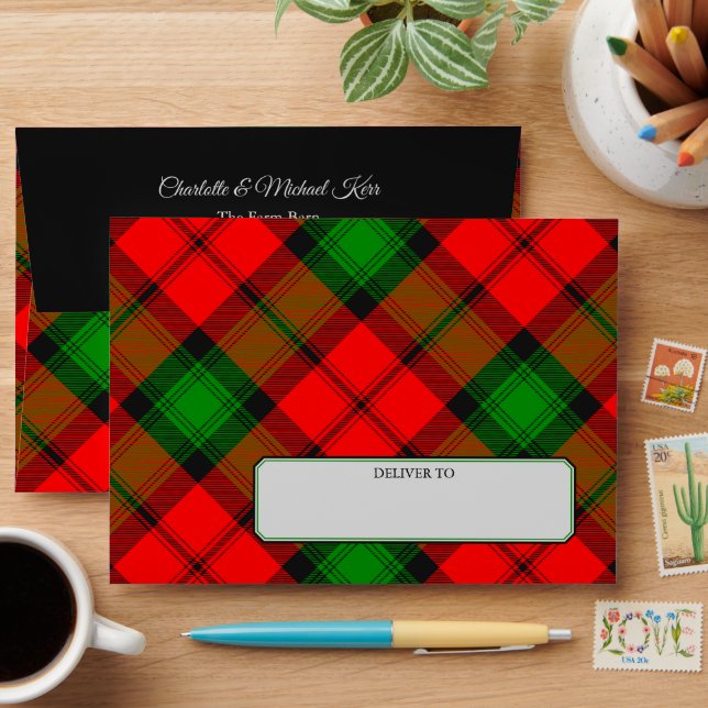 Enveloppe Clan Kerr Tartan (Desk)