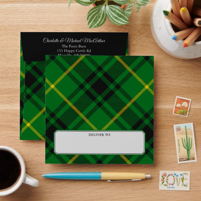 Enveloppe Clan MacArthur Tartan (Desk)
