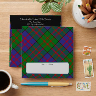 Enveloppe Clan MacDonald Tartan