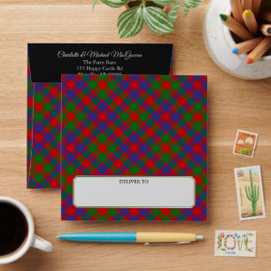 Enveloppe Clan MacGowan Tartan
