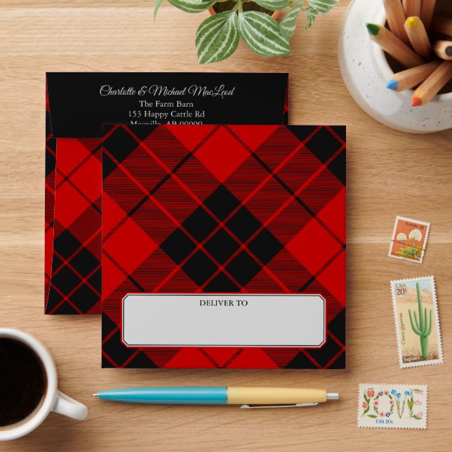 Enveloppe Clan Macleod de Raasay Tartan (Desk)