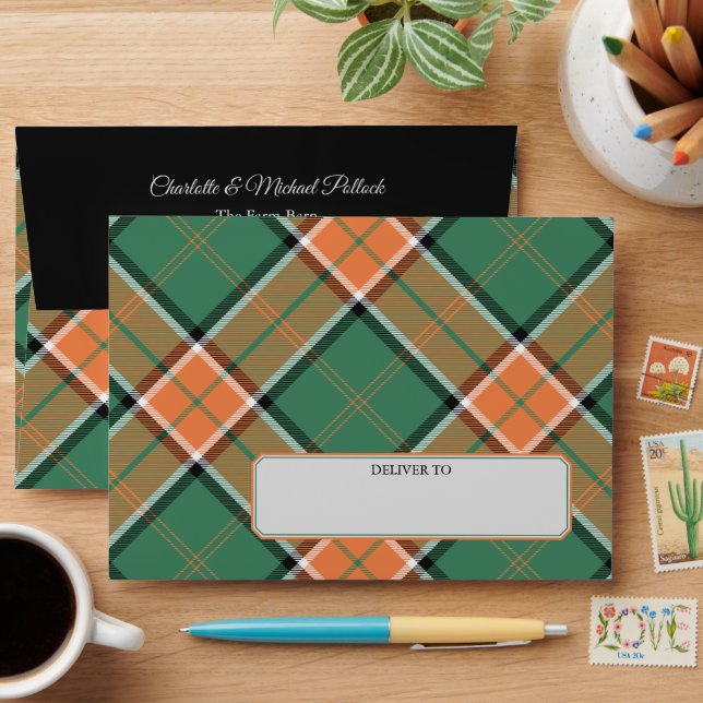 Enveloppe Clan Pollock Tartan (Desk)