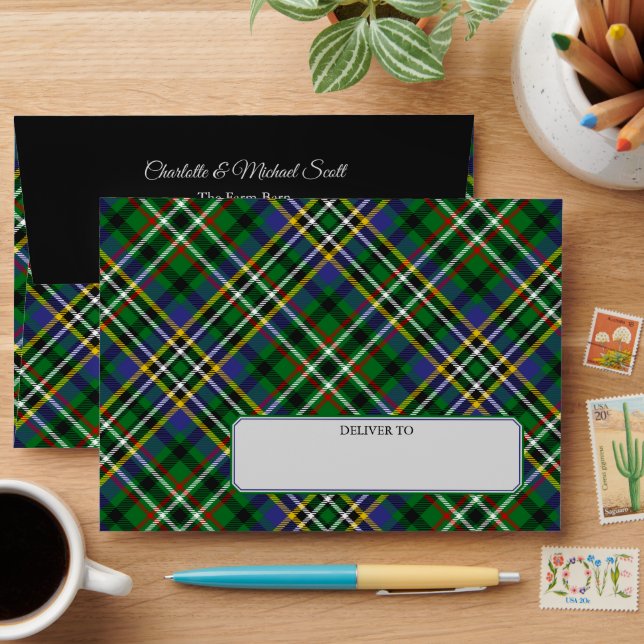 Enveloppe Clan Scott Green Tartan (Desk)