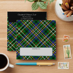 Enveloppe Clan Scott Green Tartan