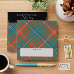 Enveloppe Clan Wilson Ancienne Tartan