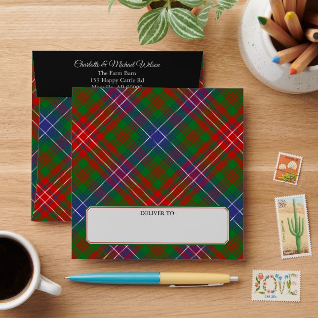 Enveloppe Clan Wilson Modern Tartan (Desk)