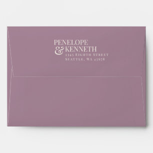 Enveloppe Classic Elegant Dusty Purple Adresse de retour