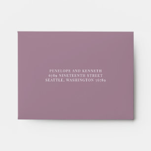 Enveloppe Classic Elegant Dusty Purple Adresse RSVP