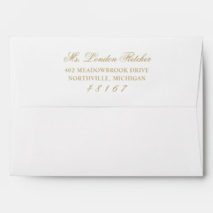 Enveloppe Classic Elegant Gold Mariage