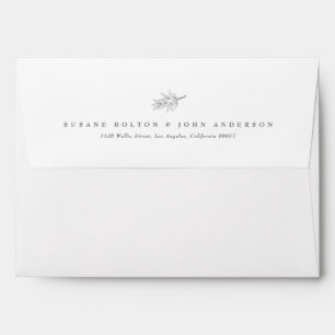 Enveloppe Classic Elegant Light Floral Adresse de retour