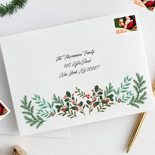 Enveloppe Classic Enchanter Elegant Holiday Adresse de retou