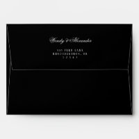 Classic Gothic Black Mariage Adresse de retour