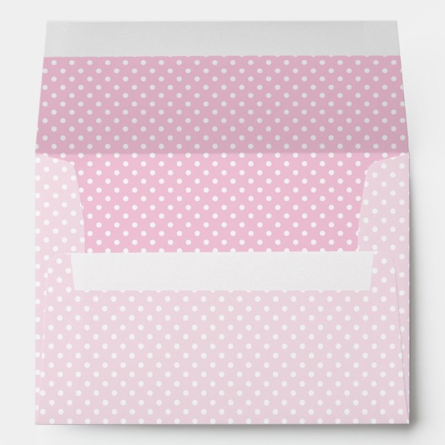 Enveloppe Classic Polka Dot White - Light Pink (Dos (Bas))