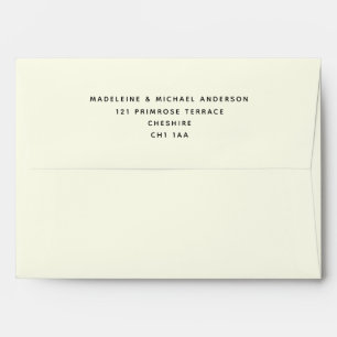 Enveloppe Classic Simple Pastel Yellow Adresse de retour