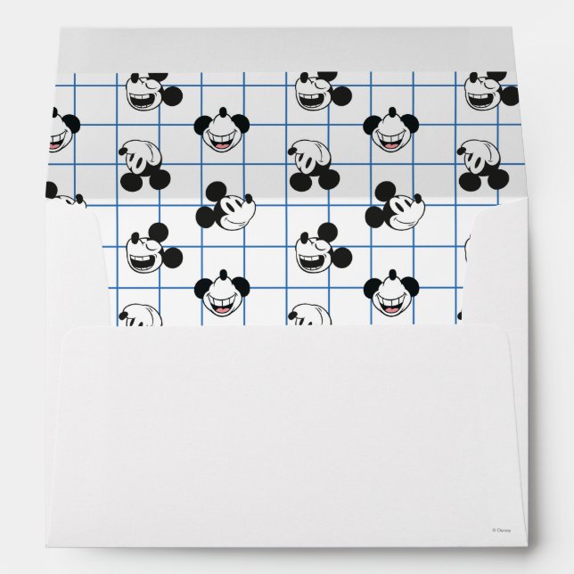 Enveloppe Classic Smiling Mickey Mouse Grid Pattern (Dos (Bas))