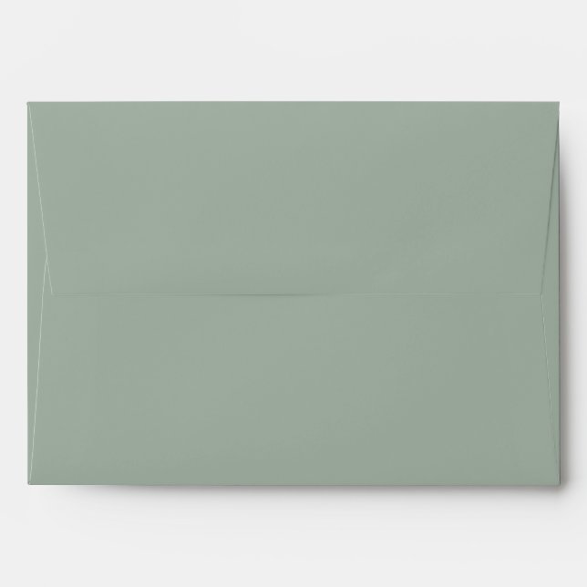 Enveloppe Classic Solid Matching Mariage Blank Dusty Sage (Dos (Haut rabat))