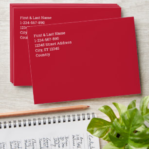Enveloppe Classic solide Vrai rouge