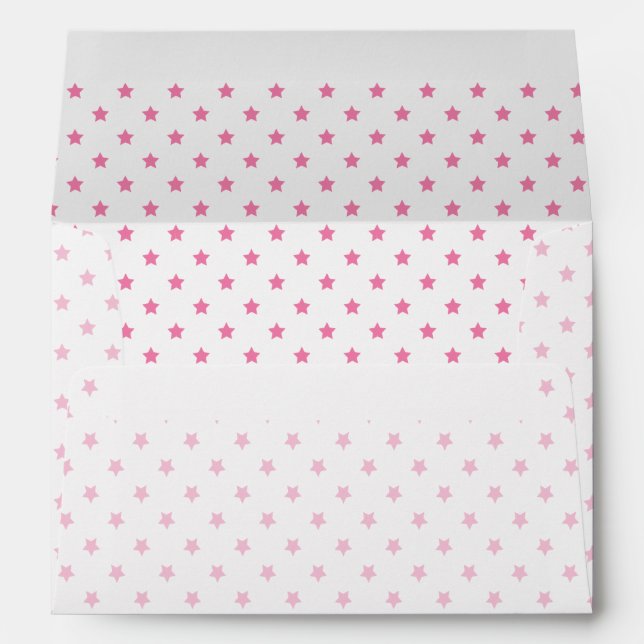 Enveloppe Classic Stars Fuchsia Pink - White (Dos (Bas))