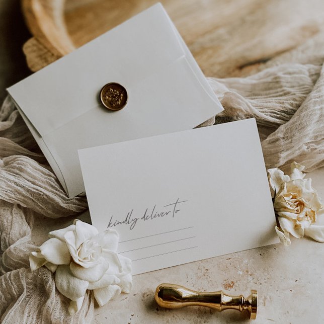 Enveloppe classique blanche minimaliste simple (Simple Minimalist White Classic Envelope)