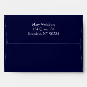 Enveloppe classique d'invitation de marine