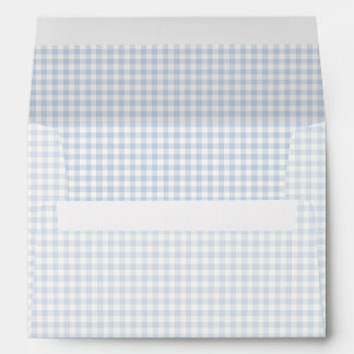 Enveloppe Classique Gingham Début d'Automne | Bleu Poussiére
