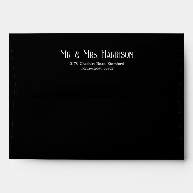 Enveloppe Classy Goth Halloween Mariage (Dos (Haut rabat))