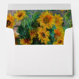 Enveloppe Claude Monet - Bouquet de tournesols