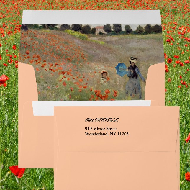 Enveloppe Claude Monet - Champ de pavot (Créateur téléchargé)