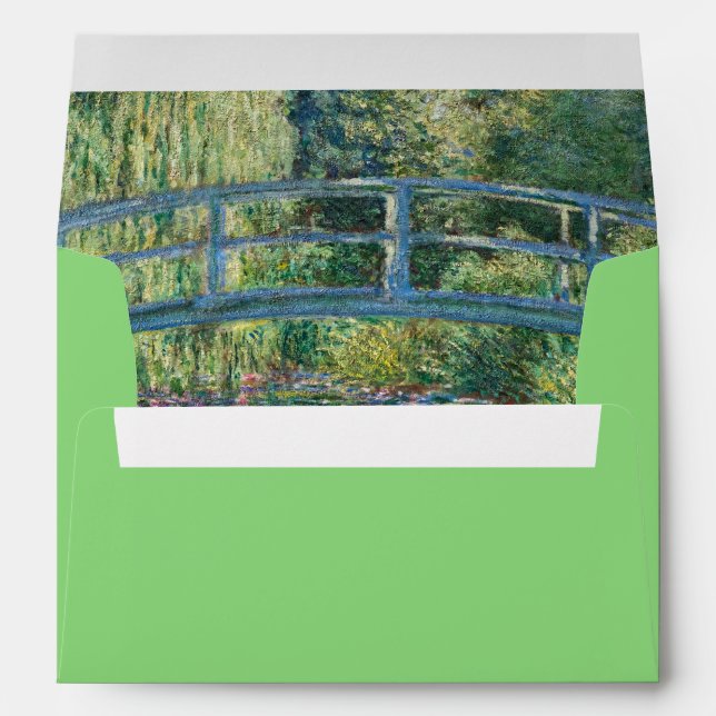 Enveloppe Claude Monet - Eau Lily étang, Harmonie verte (Dos (Bas))
