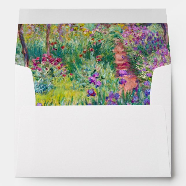Enveloppe Claude Monet - Le jardin d'Iris à Giverny (Dos (Bas))