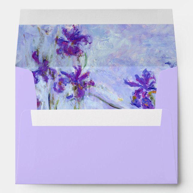 Enveloppe Claude Monet - Lilac Irises / Iris Mauves (Dos (Bas))