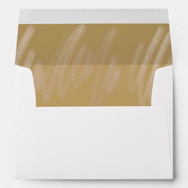 Enveloppe Clé d'enveloppe Abstrait or Mariage (Dos (Bas))