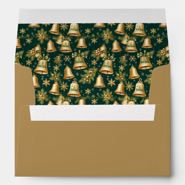 Enveloppe Cloches de Noël Gold (Dos (Bas))