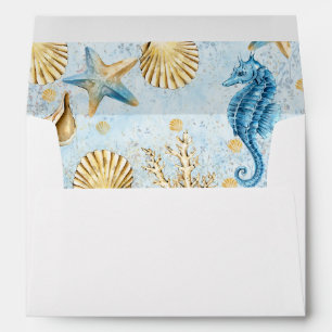 Enveloppe Coastal Chic La barrière de corail moderne